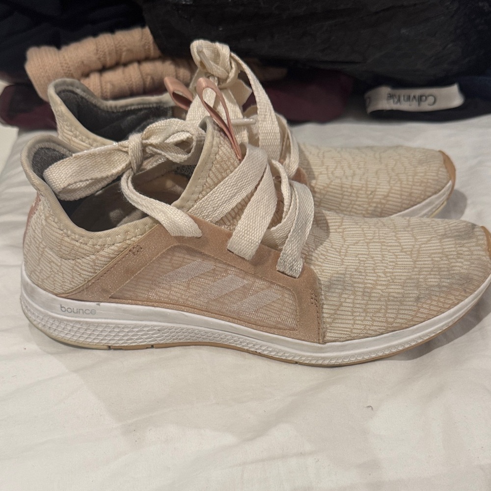 adidas Women's Beige Bounce Sneakers